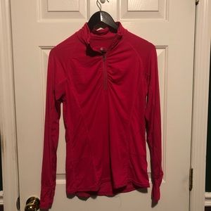 Pink long sleeve athletic quarter zip S